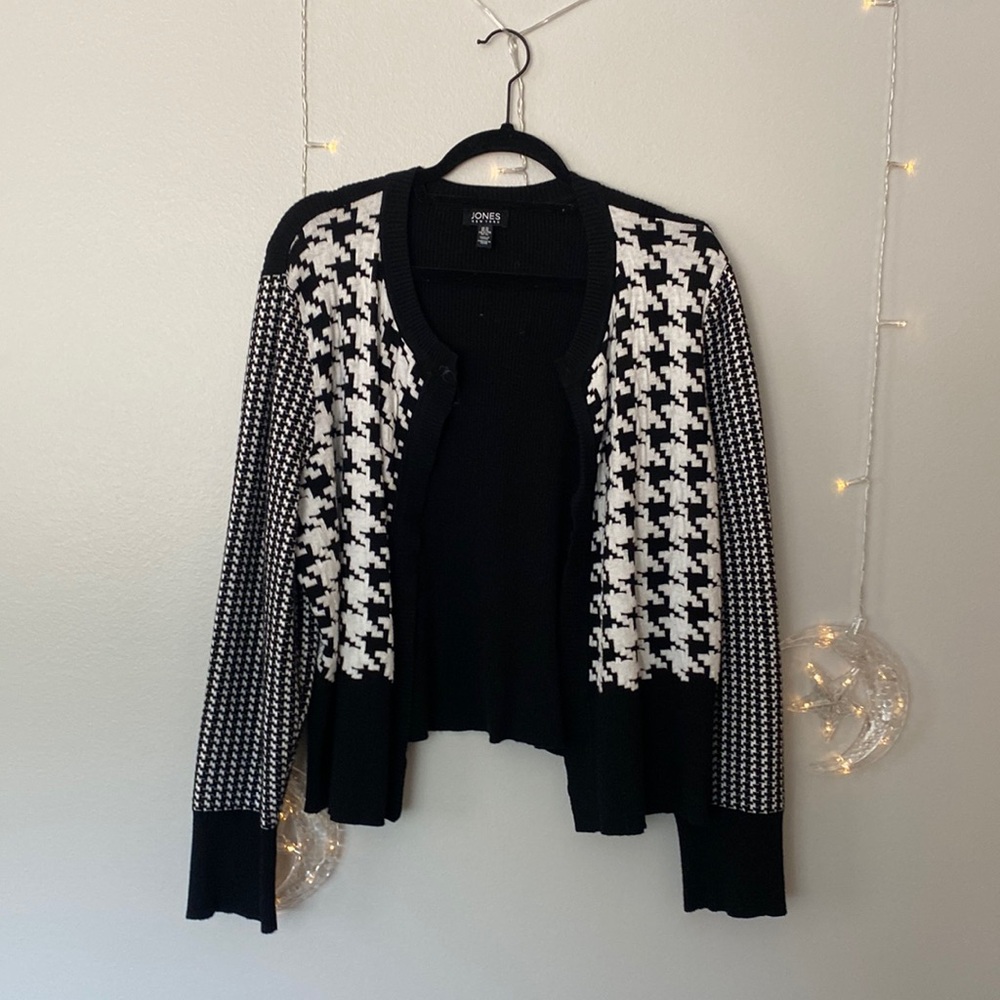 Black and white cardigan